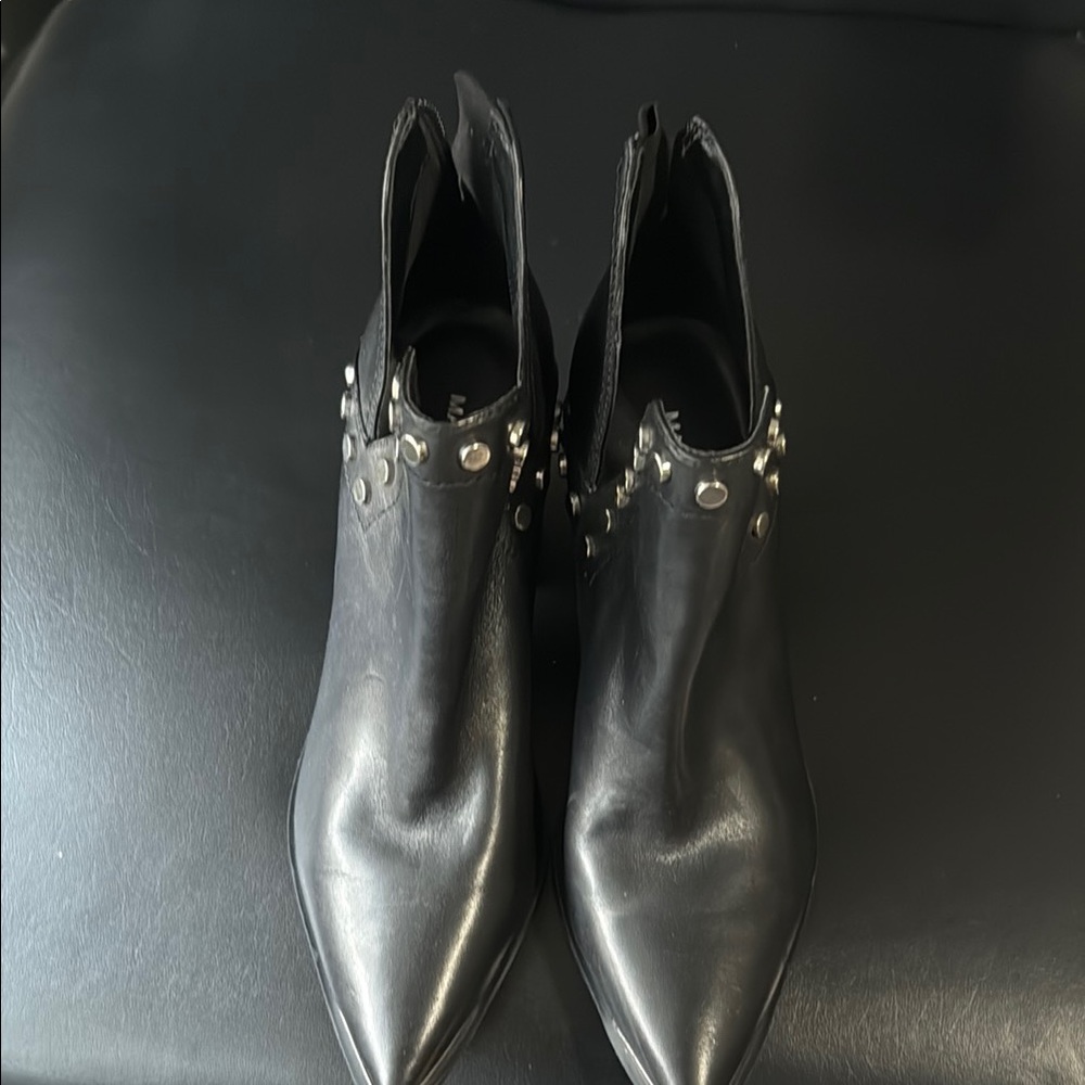 Black Studded Women's Ankle Boots
